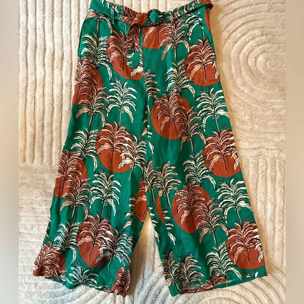 Nicole Miller Cropped Wide Leg Pants